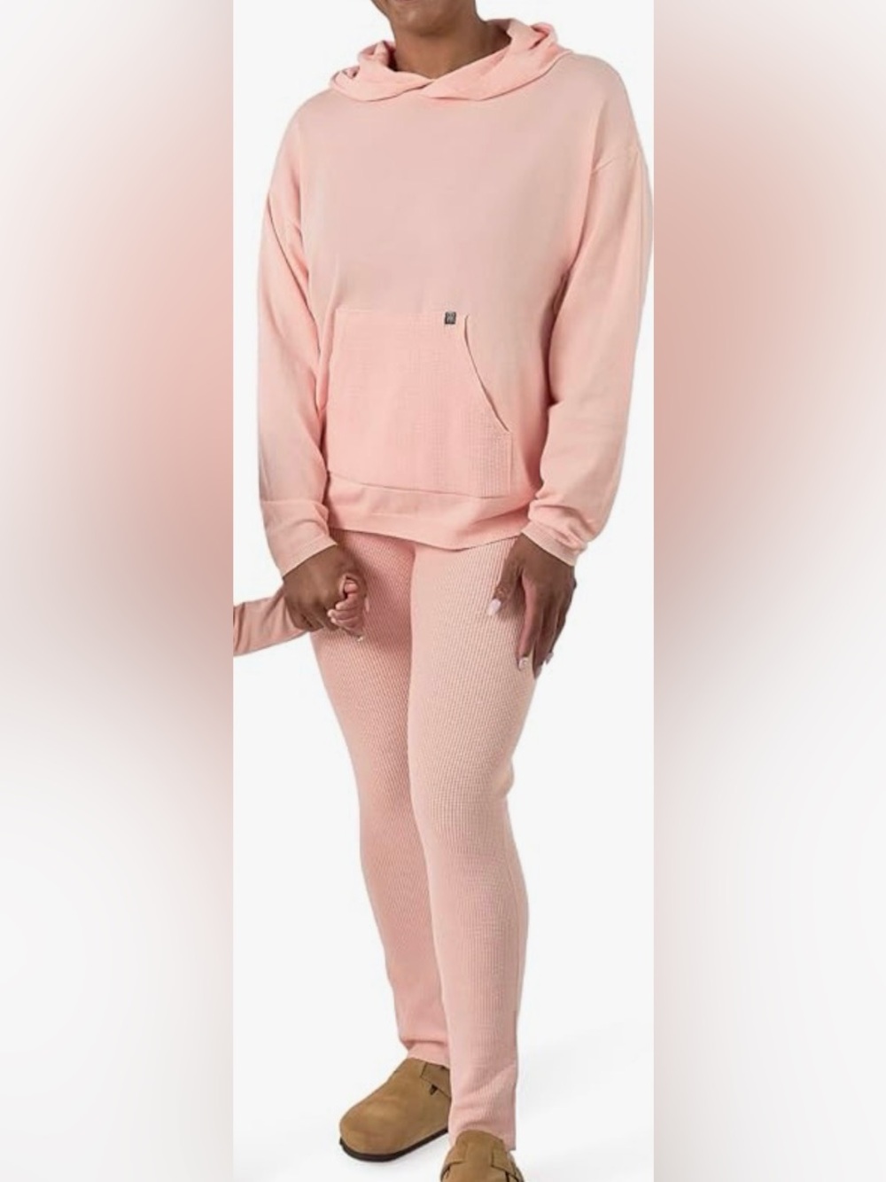 Modern Moments Women’s 2 Pc Light Pink Set Hoodie & Form Fitting Leggings NWT